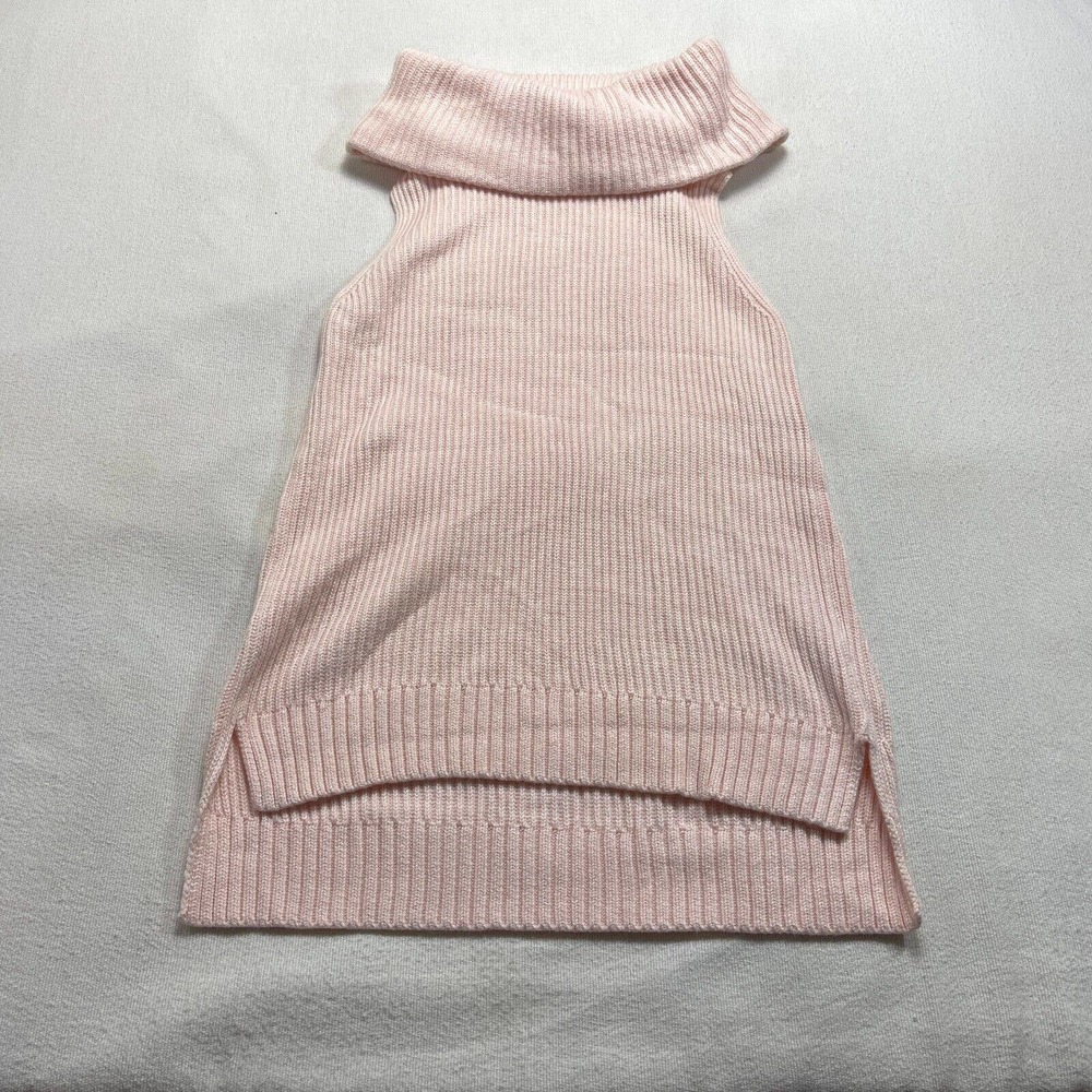 Michael Kors Womens Cowl Neck Pullover Tunic Sweater Sleeveless Pink Size XS